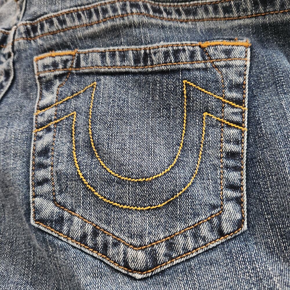 True Religion Women's Billie Mid Rise Straight Leg Jeans Medium Wash Size 30 - Picture 6 of 10